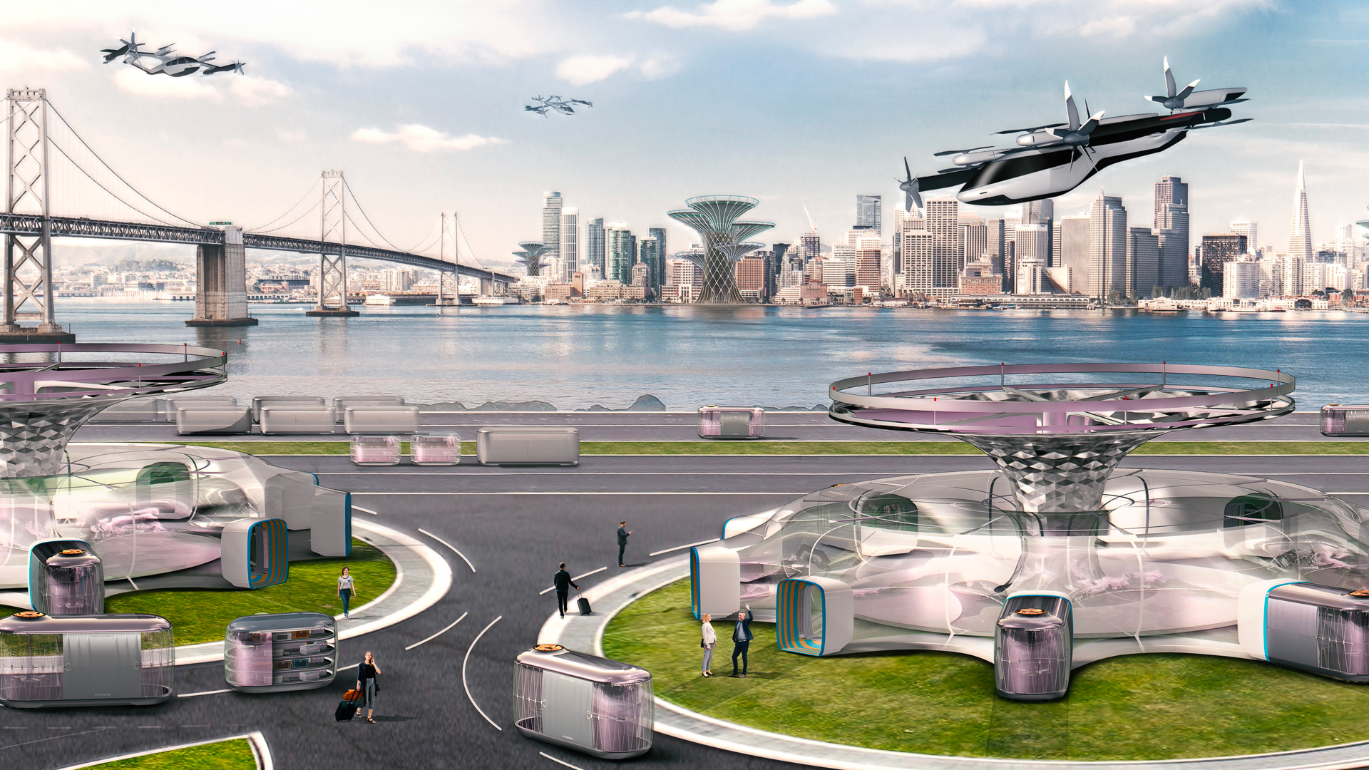 Hyundai Motor Presents Smart Mobility Solution 'UAM-PBV-Hub' to Vitalize  Future Cities