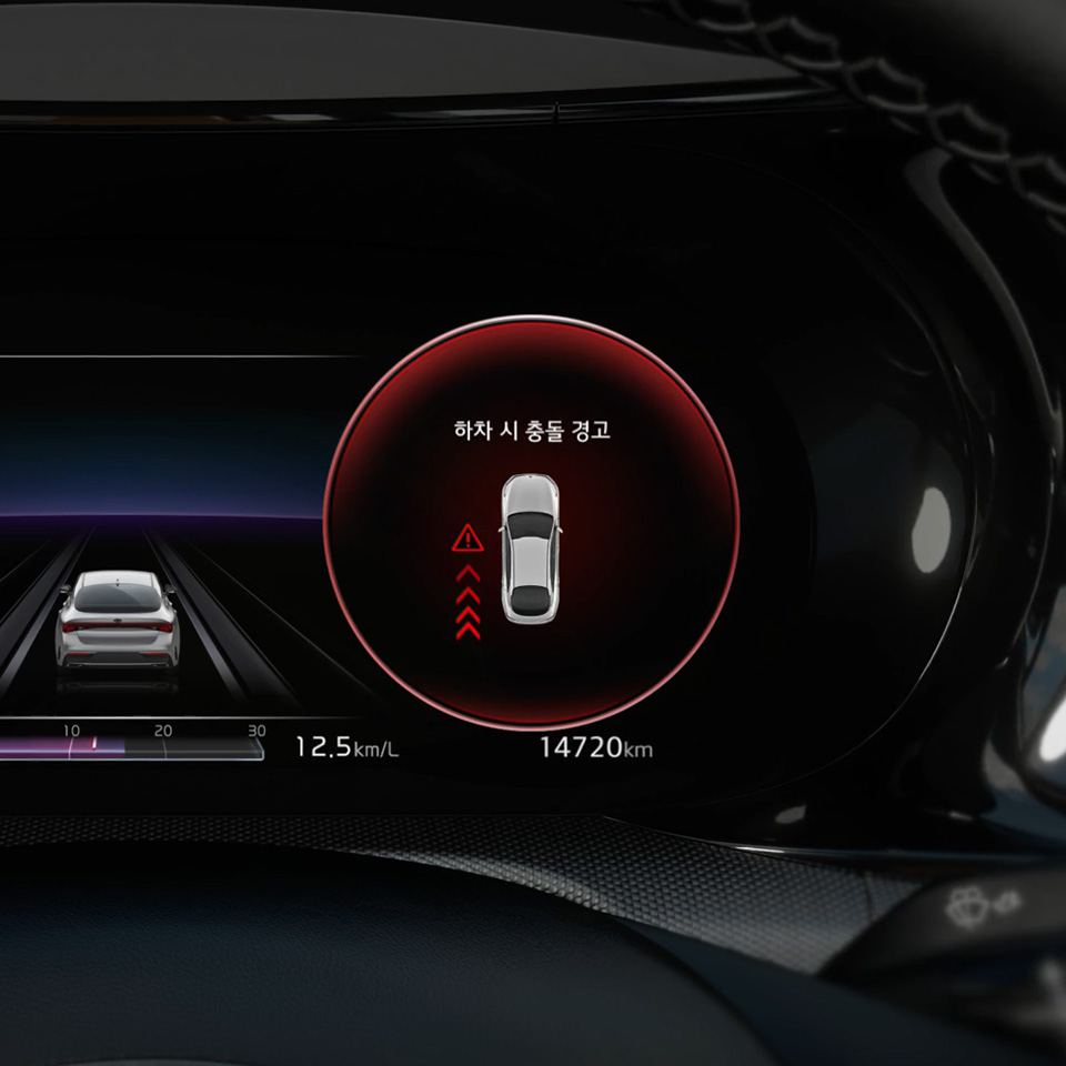 기아차 사용설명서 첨단 운전자 보조 시스템 하우투 5 안전 하차 보조 (Safe Exit Assist)