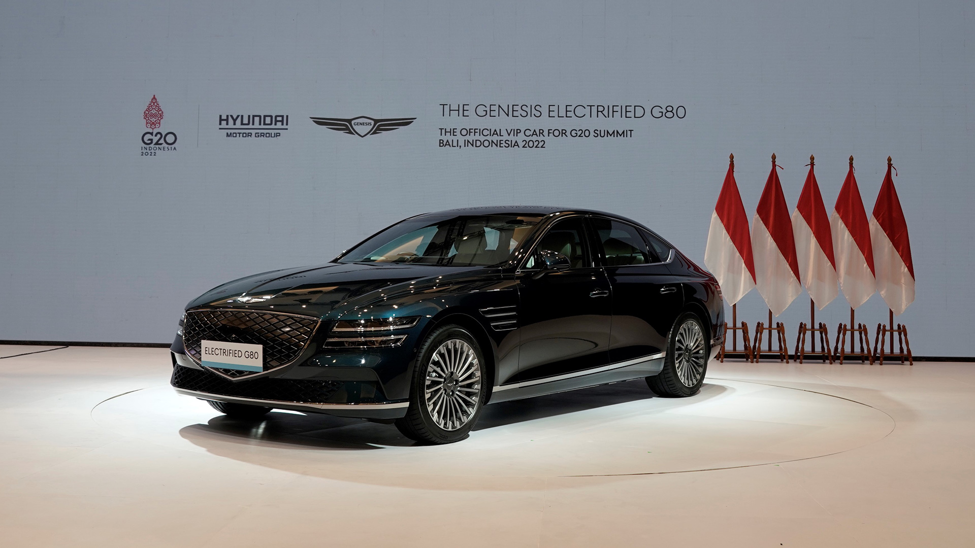 제네시스 'G80 전동화 모델', 'G20 발리 정상회의' 공식 VIP 차량 선정