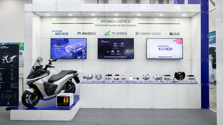 2021년 10월 대구광역시 엑스코에서 열린 '대구 국제 미래자동차 엑스포 2021'에 참가한 현대케피코의 전시관 모습