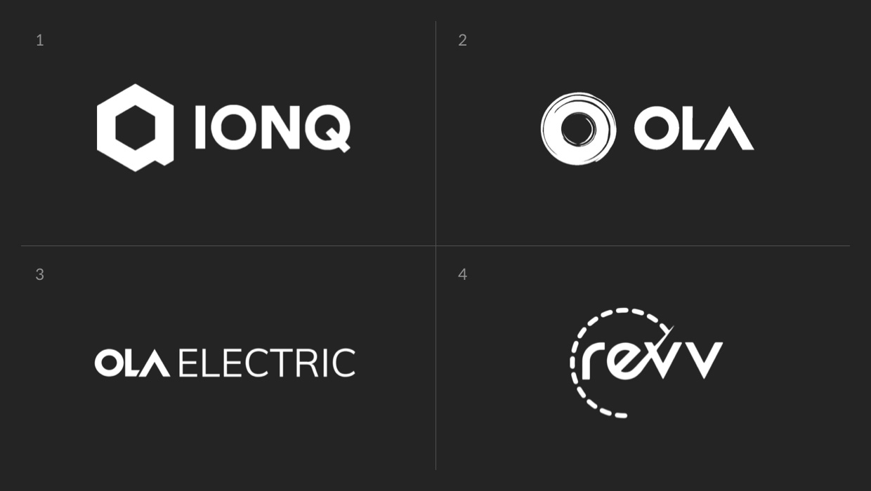 IonQ, Ola, Ola Electric, Revv logo