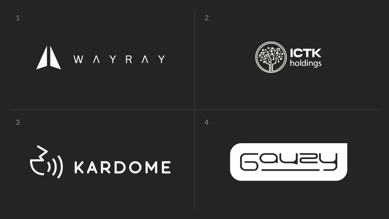 Wayray, ICTK, Kardome, Gauzy logo