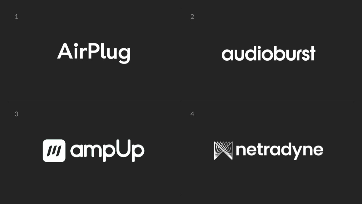 Airplug, Audioburst, AmpUp, Netradyne logo