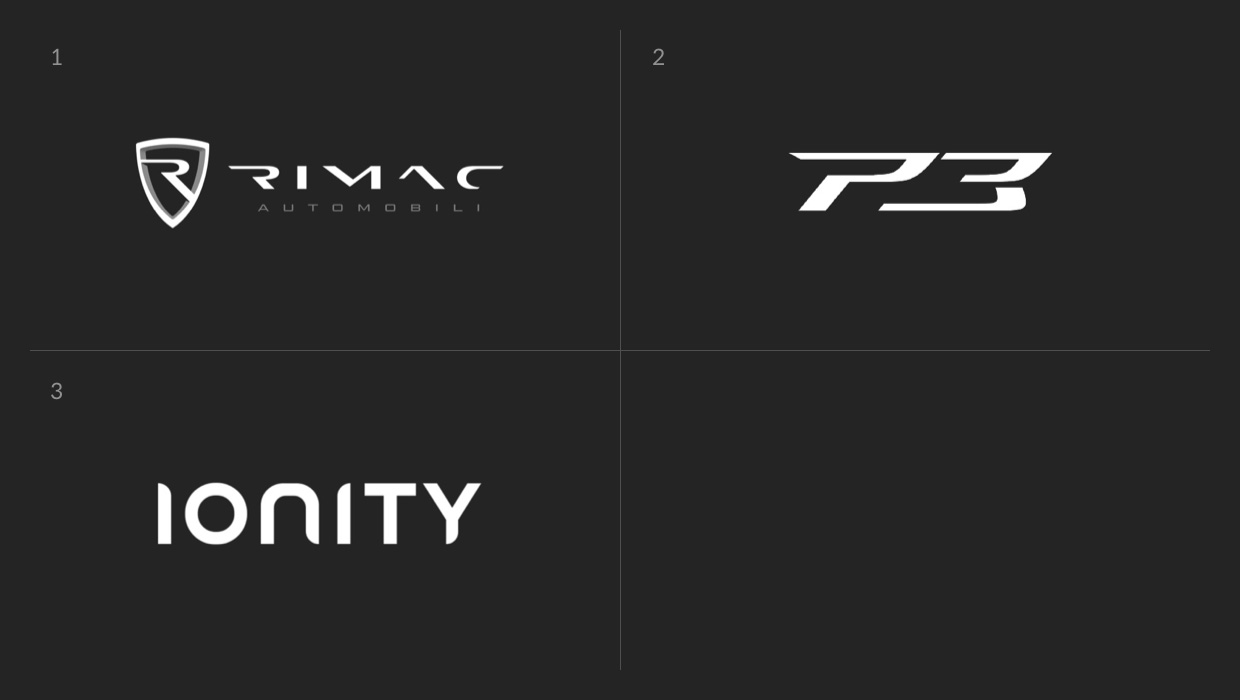 Rimac Automobili, P3M, Ionity  logo