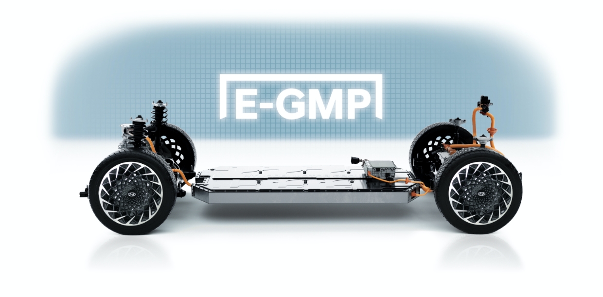 현대자동차그룹 전기차 전용 플랫폼 E-GMP의 모습