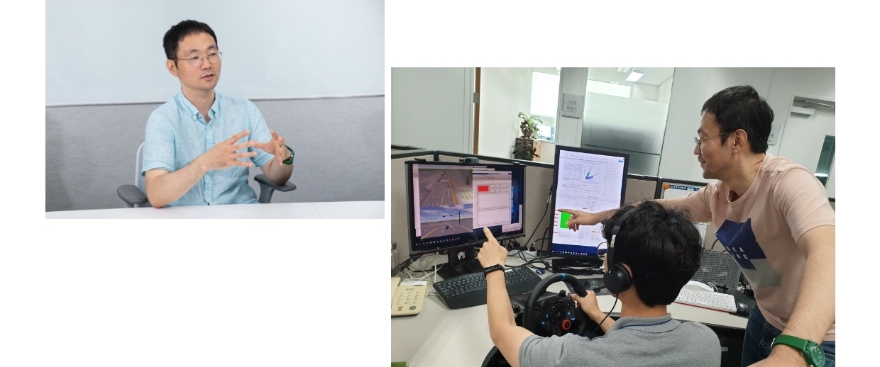 김도희 책임연구원이 전동화 차량 제어에 대해 설명하고 있다