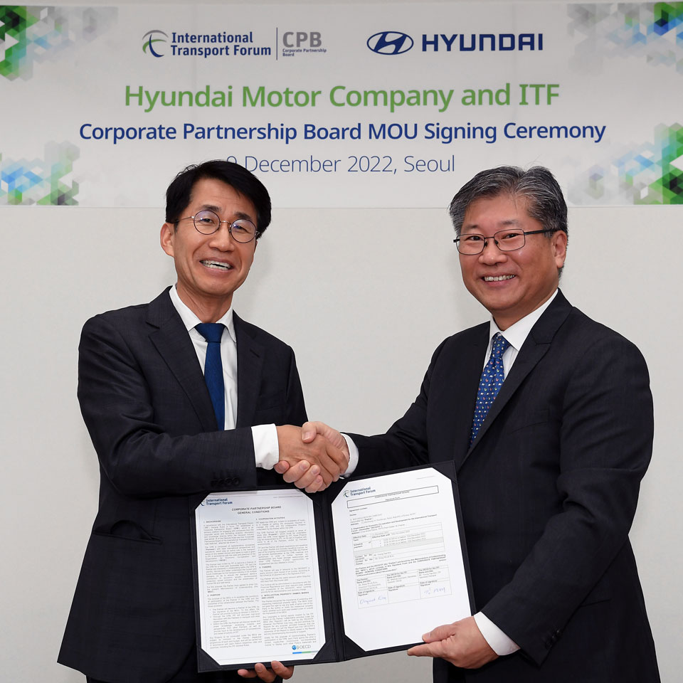 현대자동차–경제협력개발기구 국제교통포럼(ITF), 기업협력이사회(CPB) 가입 MOU 체결