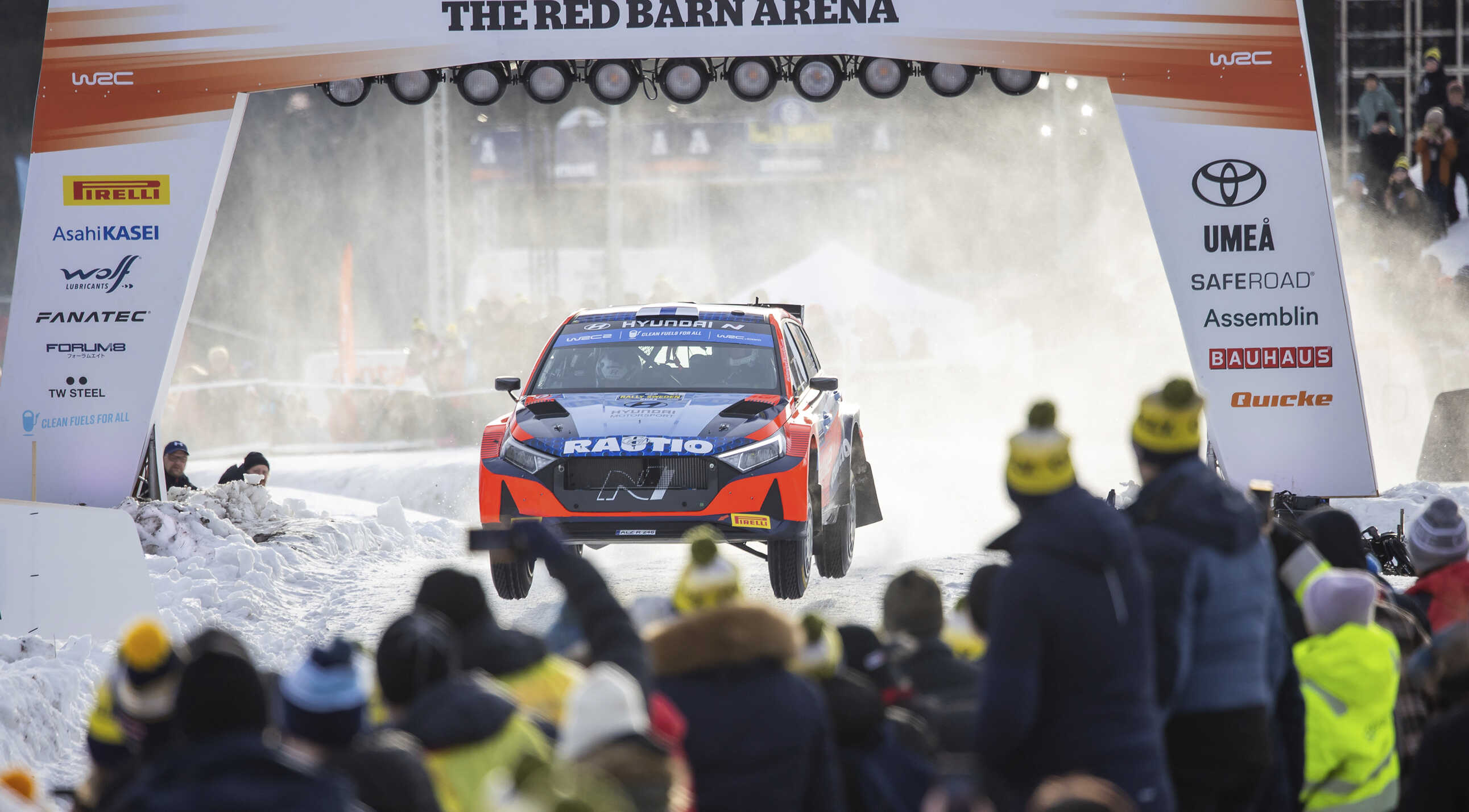 WRC2에서 활약하는 현대팀의 모습
