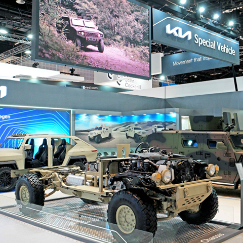 기아, ‘UAE IDEX 2023’ 방산전시회 참가