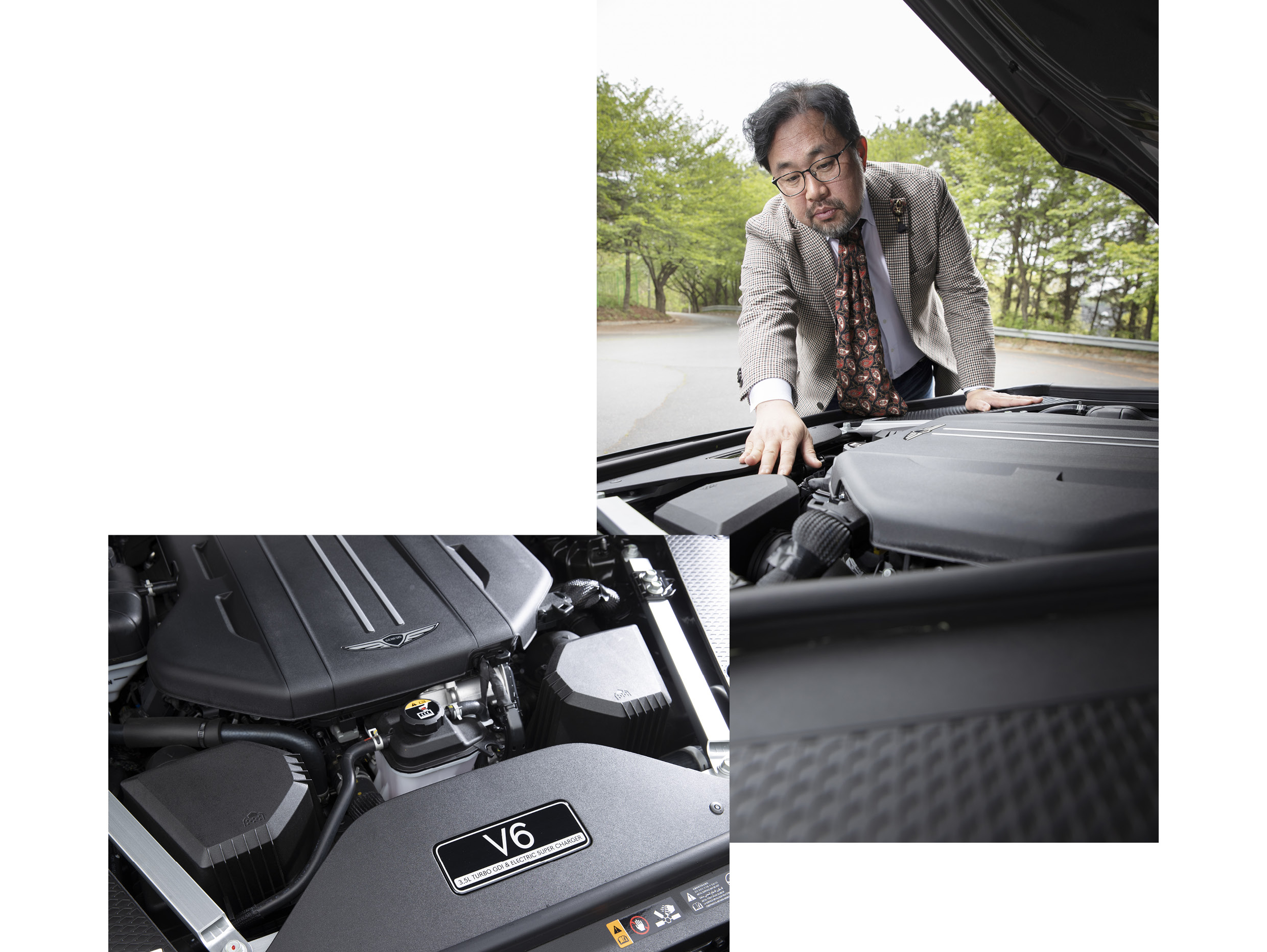 G90의 엔진을 살펴보는 이동희 칼럼니스트		G90의 V6 3.5L 트윈 터보 48V 일렉트릭 슈퍼차저 엔진