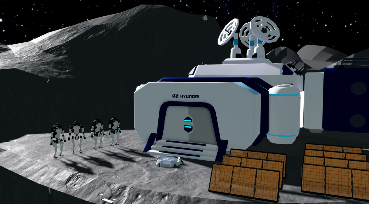 아틀라스와 스팟의 도움을 받아 우주정거장을 고치는 미션을 수행할 수 있는 스페이스크래프트 호라이즌 맵의 모습