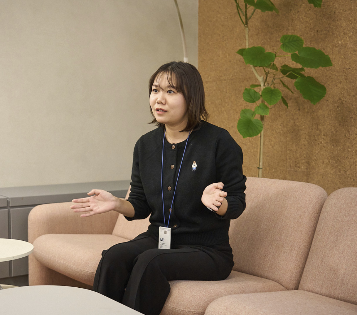 장명희 매니저가 질의에 답변 중이다