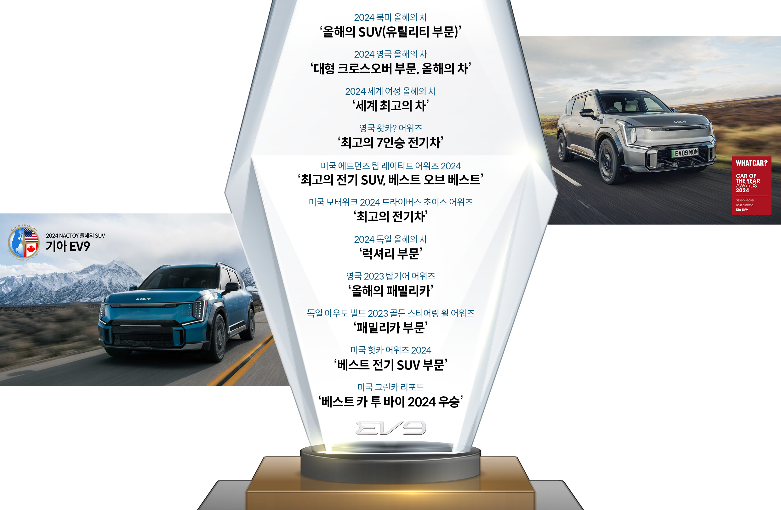 기아 EV9이 기록한 다수의 수상 기록