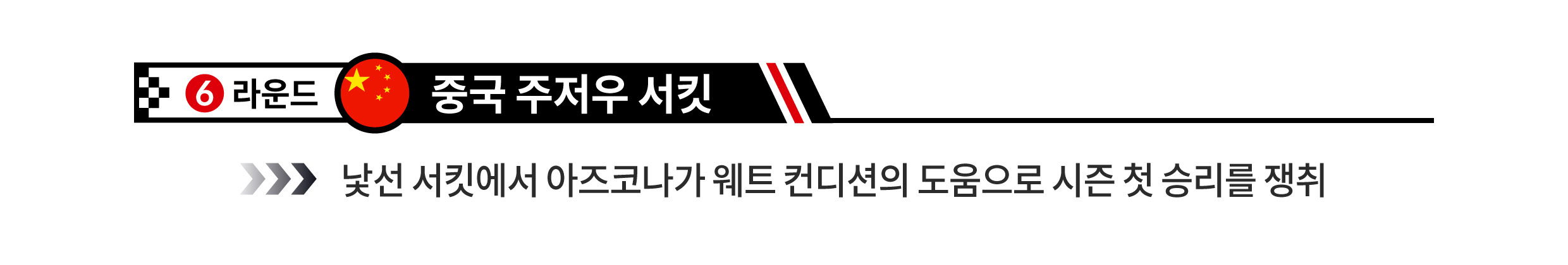 6라운드가 열린 주저우 국제 서킷