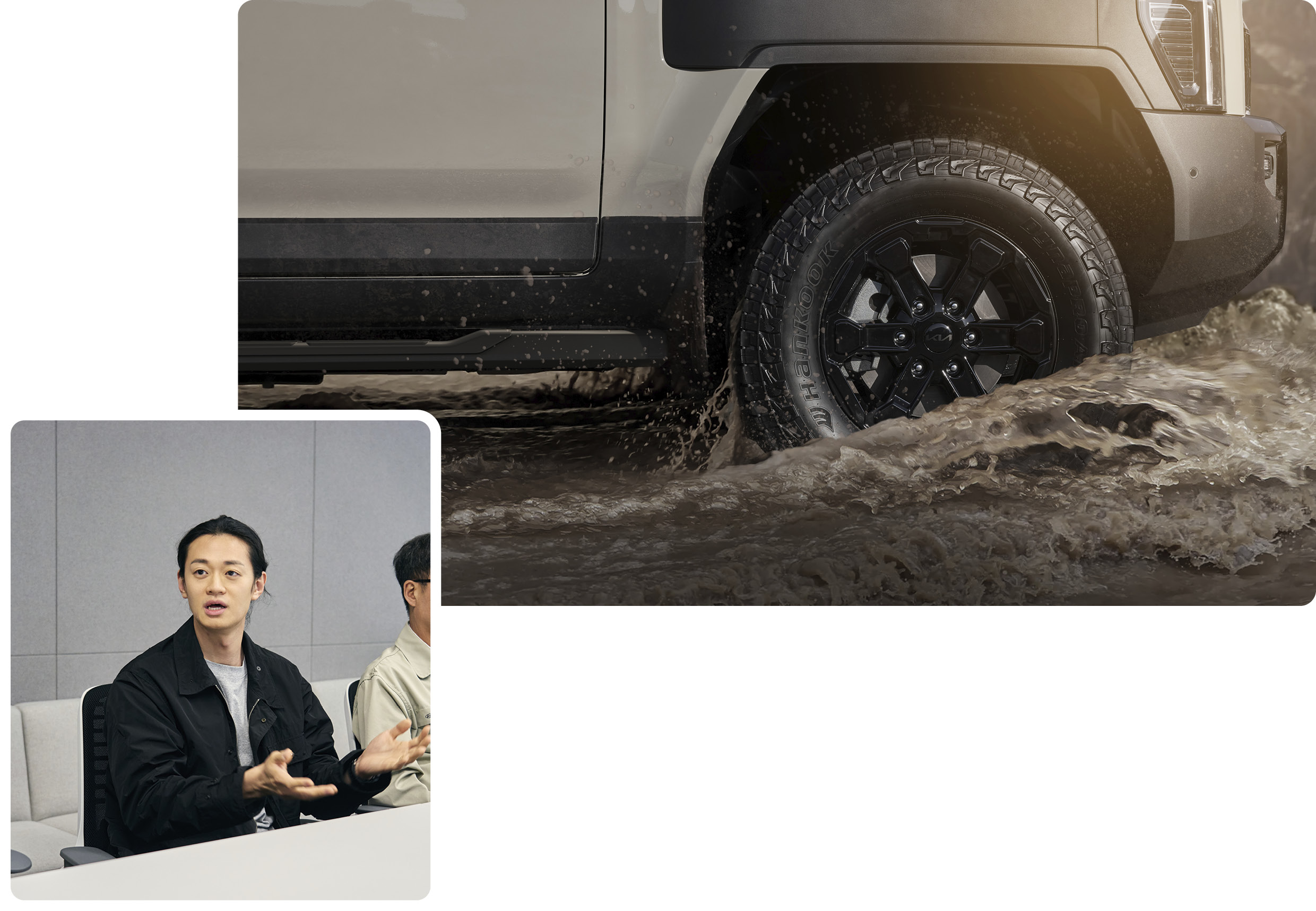 허순호 책임이 타스만의 도하 성능에 대해 설명하고 있다