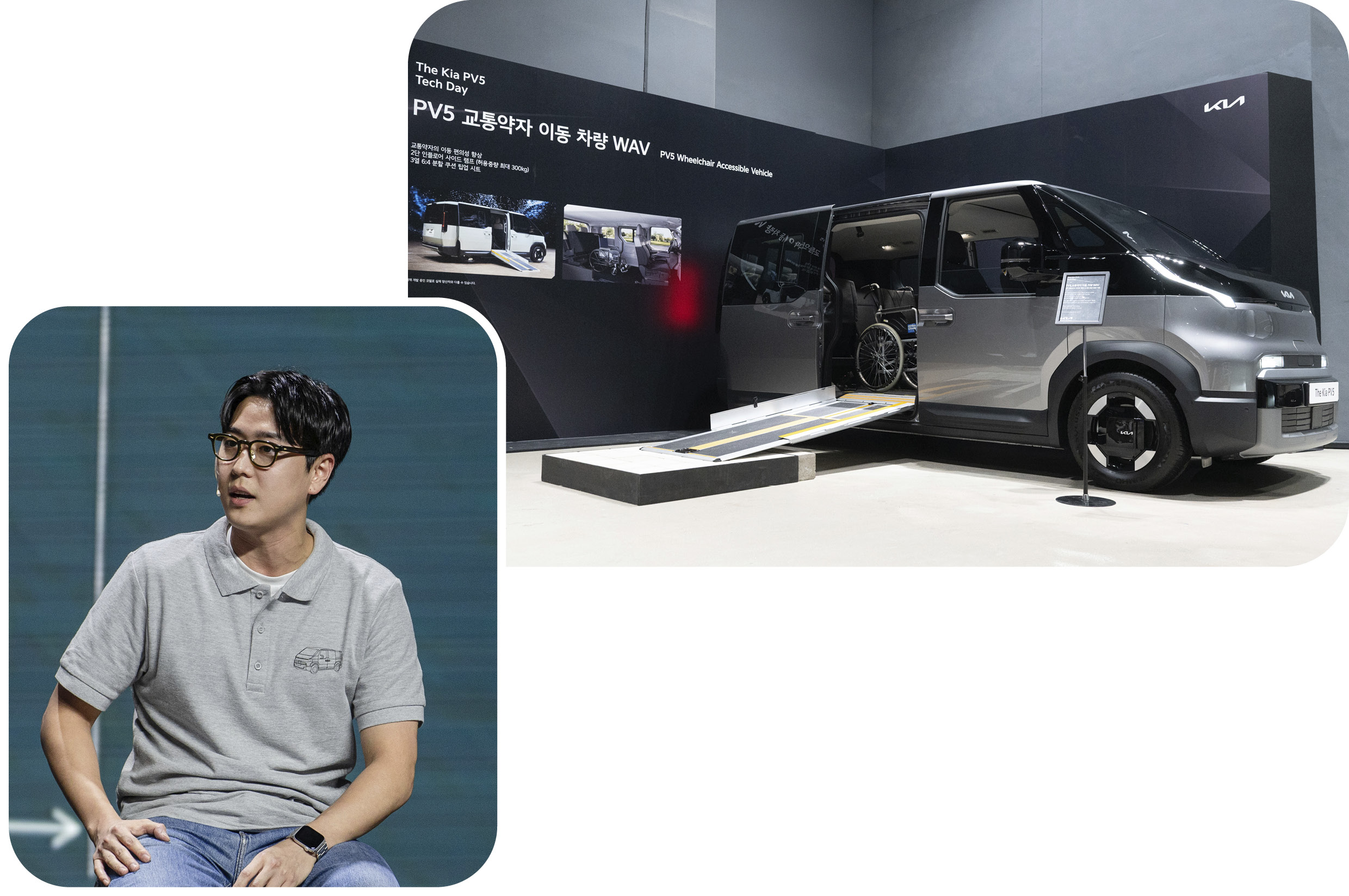 토크쇼 세션에서 이야기 중인 연구원의 모습